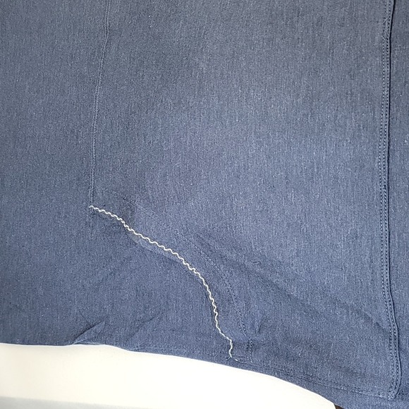 Max Studio Terry Knit Blue Soft Sweater Shirt Dress - Picture 7 of 8
